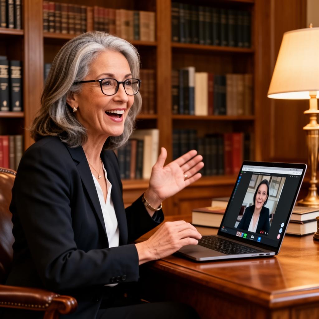 Educator on a video call with a Chapters editor
